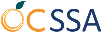OCSSA logo, where the O is an orange.