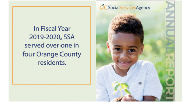 OCSSA Annual Report cover image of child holding a plant