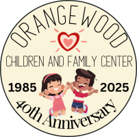The logo for Orangewood Children and Family Center's 40th anniversary