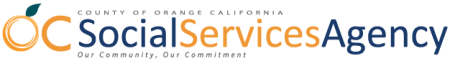 OC Social Services Agency logo in blue and orange