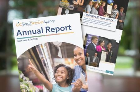 A cover and inside page of the 2024 - 2025 Annual Report