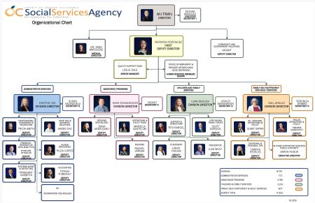 A flow chart of the SSA organizational structure