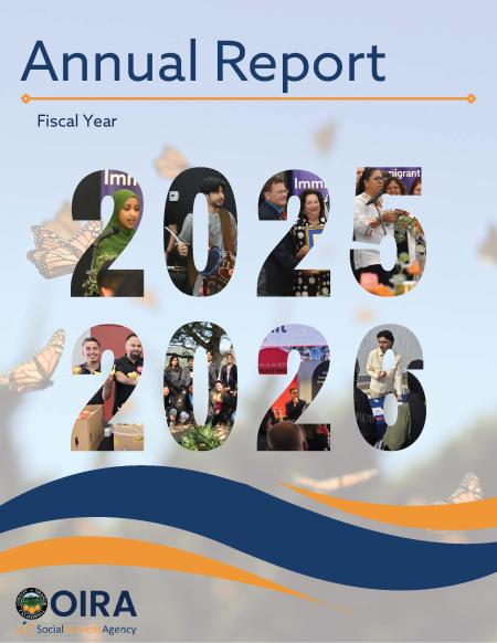 The cover of the Fiscal Year 2025-2026 Annual Report for the Office of Immigrant and Refugee Affairs